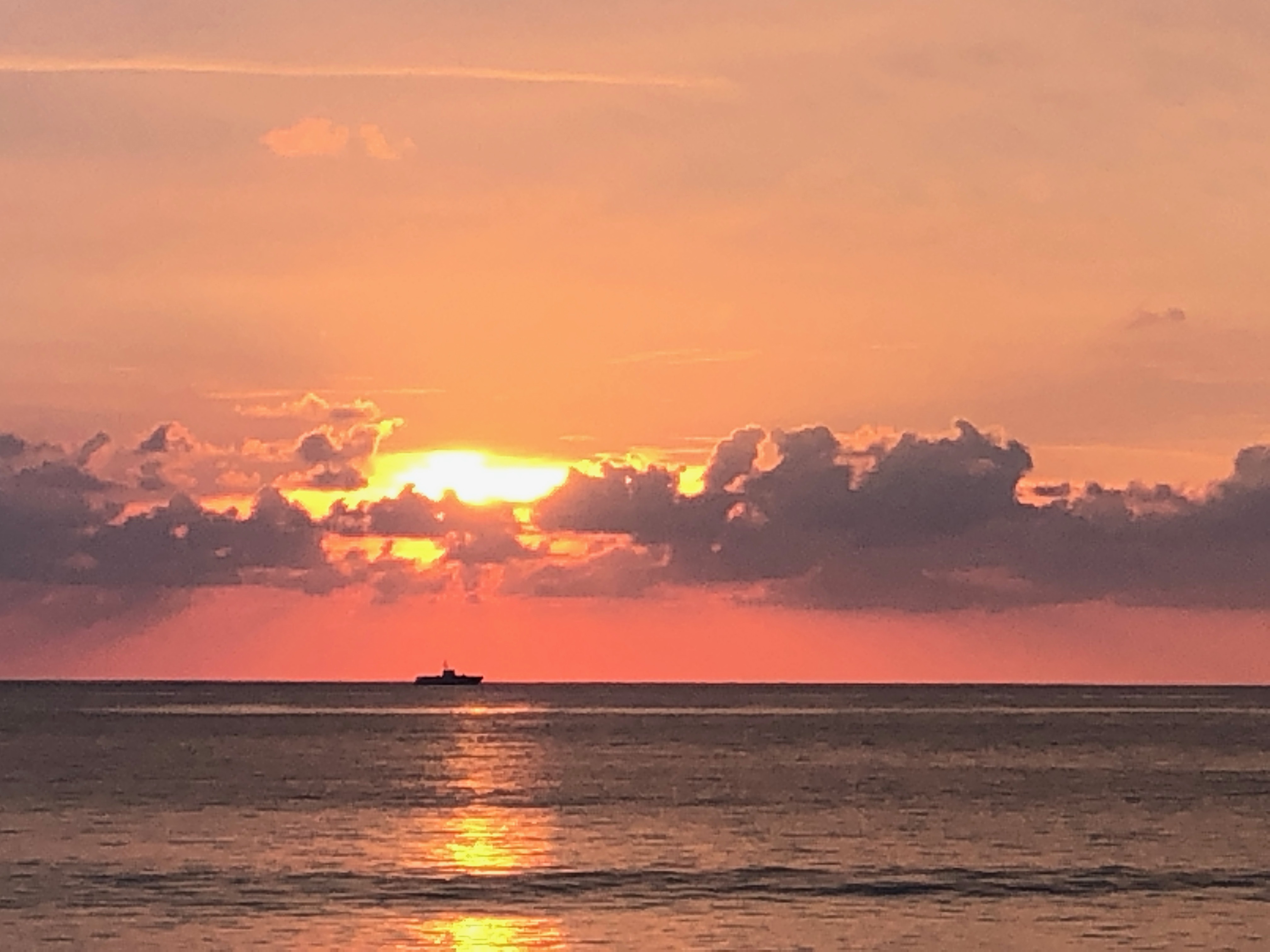 Sunset over the sea