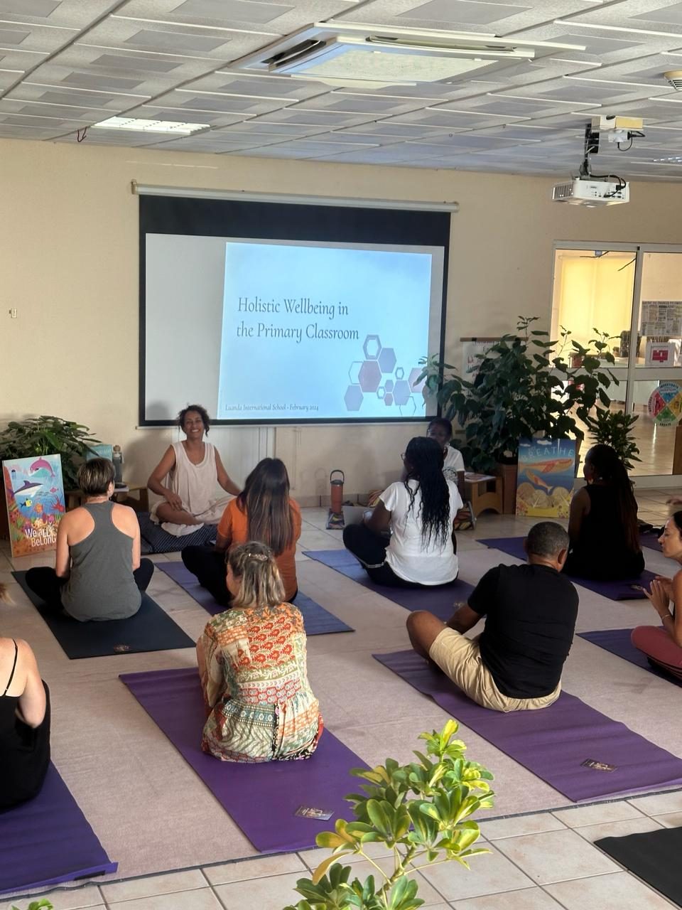 A mindfulness session in progress